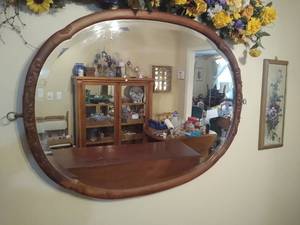lot 2031 image: Vintage wall mirror 32 H X 46 W