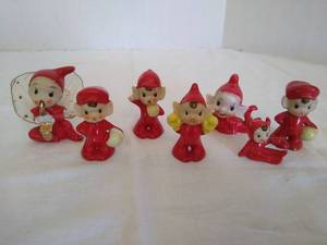lot 2044 image: Vintage pixie elves