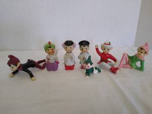 lot 2045 image: Vintage pixie elves