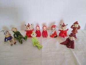 lot 2048 image: Vintage pixie elves
