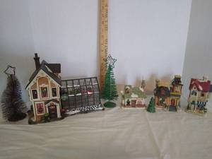 lot 2068 image: Miniature village houses.