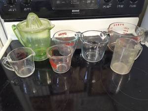 lot 2161 image: (7) glass measuring cups