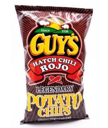 lot 90079 image: (Lot of 4)Guys Chips Hatch Chili Rojo 8oz Bag(Exp 11621)