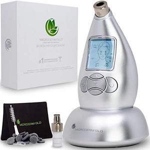 lot 25015 image: Microderm GLO Diamond Microdermabrasion Machine and Suction Tool - Clinical Micro Dermabrasion Kit for Tone Firm Skin, Advanced Home Facial Treatment System & Exfoliator For Bright Clear Skin