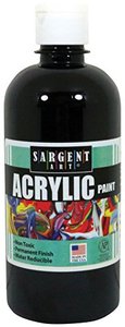 lot 25055 image: Sargent Art 24-2485 16-Ounce Acrylic Paint, Black