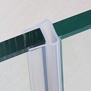 lot 25059 image: Door Seal,Shower Door Seal Strip, Glass Shower Door Sweep, 8.2 Feet Frameless Shower Door Sweep to Stop Shower Leaks,U Type,Fit for 10mm (38) Glass Door