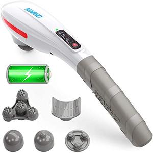 lot 25061 image: RENPHO 2.0 Upgraded Cordless Handheld Back Massager, Rechargeable Infrared Function Deep Tissue Muscle Massager for Neck Shoulder Leg Foot Pain Relief, Portable Vibrating, Full Body Home Office