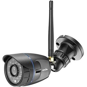 lot 25068 image: Outdoor Security Camera, Wansview 1080P Waterproof WiFi Home Security Surveillance Bullet Camera with Night Vision, Motion Detection and Remote View, Compatible with Alexa (Black)