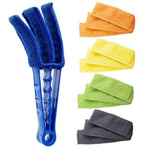lot 25079 image: HIWARE Window Blind Cleaner Duster Brush with 5 Microfiber Sleeves - Blind Cleaner Tools for Window Shutters Blind Air Conditioner Jalousie Dust
