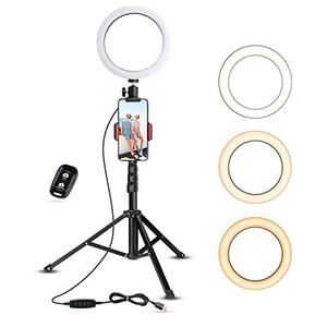 lot 25080 image: Selfie Ring Light with Tripod Stand & Cell Phone Holder for Live StreamMakeup, UBeesize Mini Led Camera Ringlight for YouTube VideoPhotography