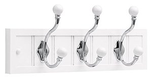 lot 25092 image: Brainerd R46139J-W-L Three Hook 18-inch Wide Kendra Coat and Hat RailRack , White