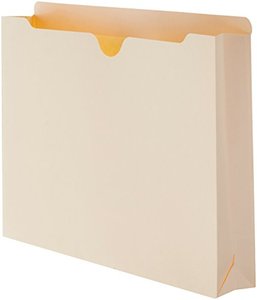 lot 25130 image: Amazon Basics File Folders Jacket, Reinforced Straight-Cut Tab, 2 Inch Expansion, Letter Size, Manila, 50-Pack - AMZ601