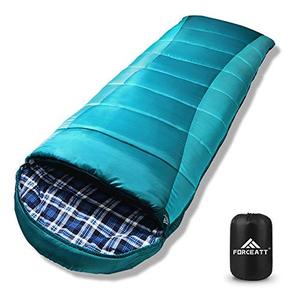 lot 25133 image: Forceatt Sleeping Bag for Adults and Teens in 3 Seasons and Cold Weather 26 to 59� Great for Camping, Backpacking and Hiking �� Water-Resistant, Lightweight and Warm ��Flannel and Sprayed Cotton.