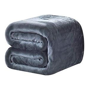 lot 25197 image: DREAMFLYLIFE Luxury Fleece Blanket Winter Thick Blanket Super Soft Blanket Bed Warm Blanket Couch Blanket Smoke Grey King-Size, 90x108 in