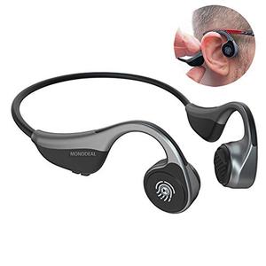 lot 25215 image: Open Ear Headphones, MONODEAL Bone Conduction Headphones Wireless Bluetooth Headset with Microphone for Phone Calls, Running, Sports (Grey)