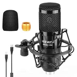 lot 25217 image: Neewer USB Microphone 192KHz24Bit Plug&Play Computer Cardioid Mic Podcast Condenser Microphone with Professional Sound Chipset for LivestreamingYouTubeGaming RecordVoice Over (Black)(NW-8000-USB)