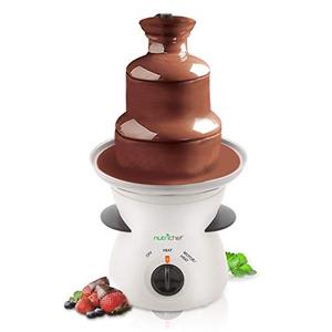 lot 25227 image: NutriChef 3 Tier Chocolate Fondue Fountain - Electric Stainless Choco Melts Dipping Warmer Machine - Melting, Warming, Keep Warm - for Melted Chocolate, Candy, Butter, Cheese, Caramel, White, One Size