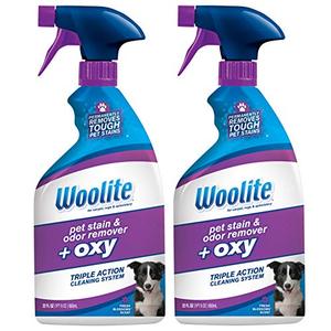 lot 25233 image: Woolite Pet Stain and Odor Remover Plus Oxy, 22oz (Pack of 2), 2834