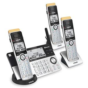 lot 25238 image: VTech IS8151-3 Super Long Range 3 Handset DECT 6.0 Cordless Phone for Home with Answering Machine, 2300 ft Range, Call Blocking, Bluetooth, Headset Jack, Power Backup, Intercom, Expandable to 12 HS