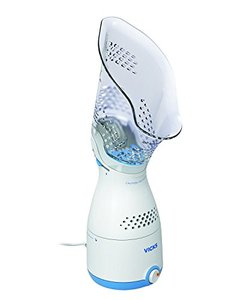 lot 25254 image: Vicks Personal Sinus Steam Inhaler with Soft Face Mask Face Humidifier with Targeted Steam - Aids with Sinus Problems, Congestion and Cough, Works with Vicks VapoPads (Not Included)