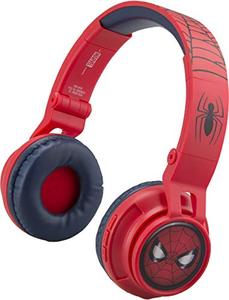 lot 25258 image: eKids Spiderman Wireless Bluetooth Portable Kids Headphones with Microphone, Volume Reduced to Protect Hearing Rechargeable Battery, Adjustable Kids Headband for School Home or Travel
