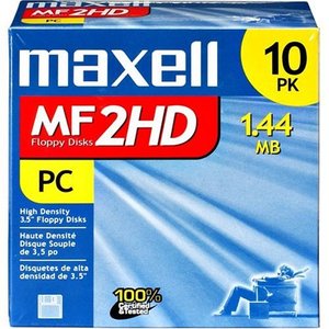 lot 25291 image: Maxell 3.5 HD 1.44MB Pre-Formatted MF2HD 10-Pack