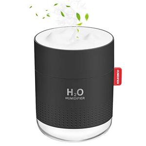 lot 25296 image: Portable Mini Humidifier, 500ml Small Cool Mist Humidifier, USB Personal Desktop Humidifier for Baby Bedroom Travel Office Home, Auto Shut-Off, 2 Mist Modes, Super Quiet (Black)