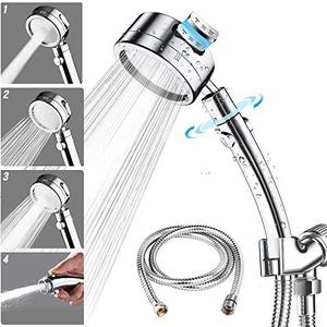 lot 25299 image: Hight Pressure Chrome Handheld Shower, ARCBLD Detachable Hand Held Showerhead With Stainless Steel Hose and Shower Head Holder,the Perfect Adjustable Replacement Hand Shower Kits