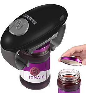 lot 25331 image: Electric Jar Opener, Restaurant Automatic Jar Opener for Seniors with Arthritis, Weak Hands, Bottle Opener for Arthritic Hands(Black)