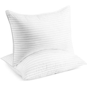 lot 25353 image: Beckham Hotel Collection Bed Pillows for Sleeping - Queen Size, Set of 2 - Soft Allergy Friendly, Cooling, Luxury Gel Pillow for Back, Stomach or Side Sleepers