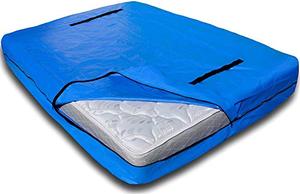 lot 25362 image: Mattress Bag with 8 Handles for Moving and Storage - King Size - Reusable Cover with Strong Zipper Closure - Extra Thick Mattress Protection Mattsafe