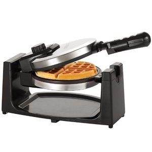 lot 25367 image: BELLA Classic Rotating Non-Stick Belgian Waffle Maker, Perfect 1 Thick Waffles, PFOA Free Non Stick Coating & Removeable Drip Tray for Easy Clean Up, Browning Control, Stainless Steel