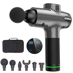 lot 25372 image: Massage Gun for Athletes, Portable Body Muscle Massager Professional Deep Tissue Massage Gun for Pain Relief with 6 Massage Heads 20 Speed High-Intensity Vibration Rechargeable Legiral Le3 Massage Gun