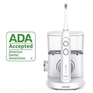 lot 25385 image: Waterpik Sonic-Fusion Professional Flossing, Electric Toothbrush & Water Flosser Combo in One, SF-02, White