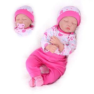 lot 25387 image: Kaydora Sleeping Reborn Baby Dolls, 22 Inch Lifelike Vinyl Newborn Baby Girl, Handmade Adorable Weighted Body Reborn Doll Gift Set