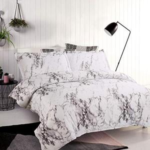 lot 25403 image: Bedsure Duvet Cover Set with Zipper Closure-Printed Marble Design,Twin (68x90 inches)-2 Pieces (1 Duvet Cover  1 Pillow Sham)-Ultra Soft Hypoallergenic Microfiber