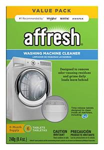 lot 25423 image: Affresh W10501250 Washing Machine Cleaner, 6 Tablets Cleans Front Load and Top Load Washers, Including HE