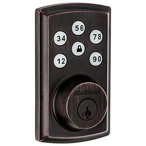 lot 25427 image: Kwikset 98880-005 SmartCode 888 Smart Lock Touchpad Electronic Deadbolt Door Lock with Z-Wave Plus Featuring SmartKey Security in Venetian Bronze