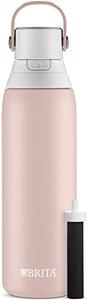 lot 25438 image: Brita Stainless Steel Water Filter Bottle, 20 oz, Rose