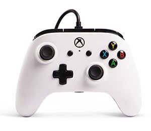 lot 25441 image: Enhanced Wired Controller for Xbox One - White, Gamepad, Wired Video Game Controller, Gaming Controller, Xbox One, Works with Xbox Series XS
