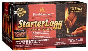 lot 25443 image: Pine Mountain StarterLogg Select-A-Size Firestarting Blocks, 24 Starts Firestarter Wood Fire Log for Campfire, Fireplace, Wood Stove, Fire Pit, Indoor & Outdoor Use (Packaging may Vary)