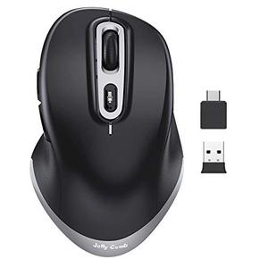 lot 25463 image: Type C Wireless Mouse, Jelly Comb Ergonomic Dual Mode 2.4GHz Wireless Mouse with USB and Type C Receiver for PC, Laptop, Computer, MacBook and All Type C Devices