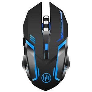 lot 25464 image: Wireless Gaming Mouse, Scettar Rechargeable Computer Gaming Mouse Unique Silent Click, 7 Breathing Led Light, 3 Adjustable DPI,Iron Plate, Power Saving Mode Wireless Mouse for LaptopPCNotebook
