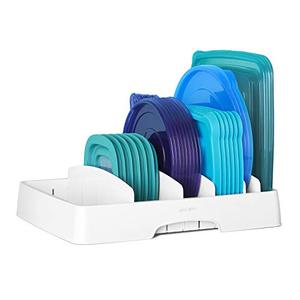 lot 25467 image: YouCopia StoraLid Food Container Lid Organizer, Large, White