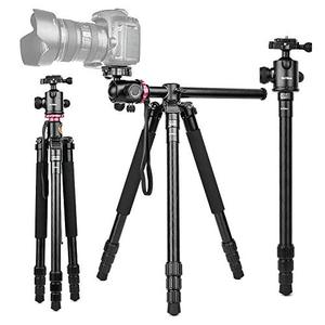 lot 25476 image: 360°Horizontal Rotation Professional Travel Camera Tripod, Portable Projector Stand with 360°Panorama Ball Head,14 Quick Release Plate and Bubble Level for Canon Nikon Sony Olympus Fuji Projector D