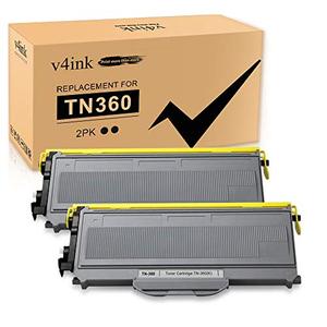 lot 25477 image: V4INK 2PK Compatible Toner Cartridge Replacement for Brother TN-360 TN-330 TN360 TN330 Toner High Yield Black for Brother DCP-7040 DCP-7030 MFC-7840W Brother HL-2140 HL-2170W MFC-7340 Printer