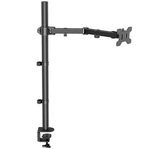 lot 25482 image: Extra Tall Single Monitor Desk Mount Stand with 39 Inch Stand-up Pole, Fully Adjustable Desk Mount Fits 13-32 Inch Screen, Holds up to 22lbs by ERGO TAB, Black (EBCM9)
