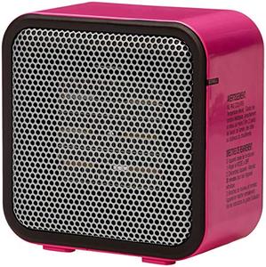 lot 25489 image: 500-Watt Ceramic Small Space Personal Mini Heater - Pink