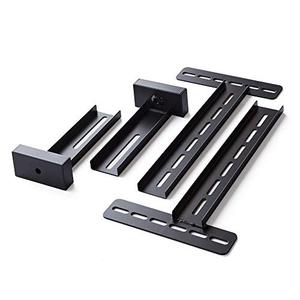lot 25491 image: LUCID Black Brackets Attach Headboard to L600 Adjustable Bed Base Easy to Customize Solid Steel