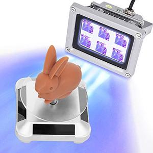 lot 25501 image: 3D Printer UV Resin Curing Light with Solar Turntable 360°Rotating Stand for SLA DLP LCD 3D Printer Solidify Photosensitive Resin 405nm UV Resin Affect, DIY Curing Enclosure